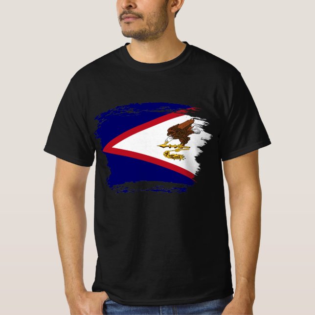 Amerikanska Samoa flagga T Shirt (Framsida)