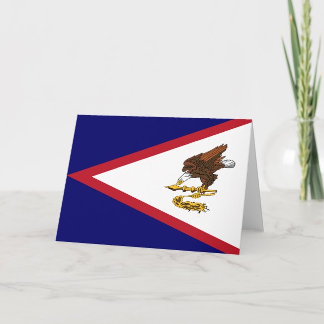 Amerikanska Samoa flagga Tack Kort (Framsida)