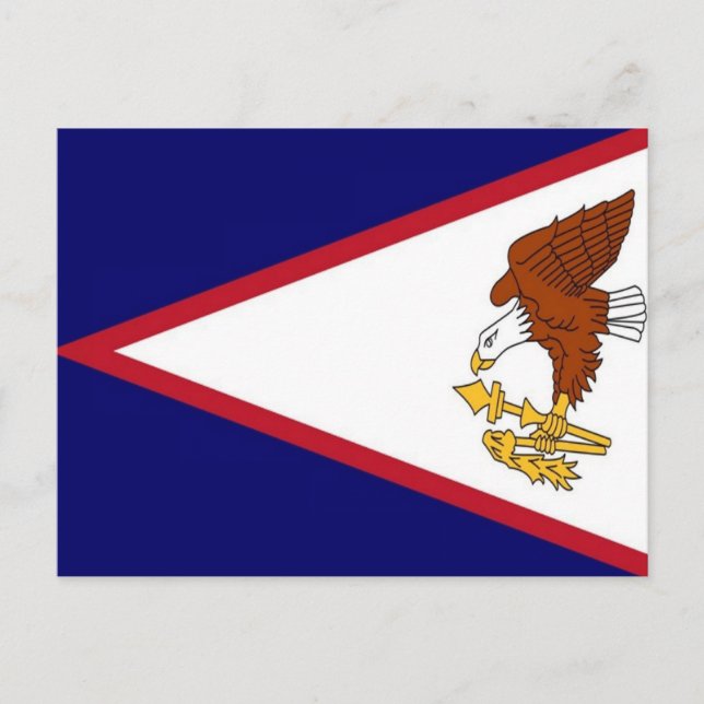 Amerikanska Samoa - Flagga - Vykort (Framsida)