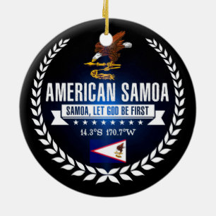 Amerikanska Samoa Julgransprydnad Keramik