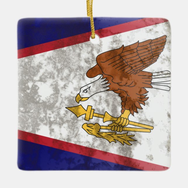 Amerikanska Samoa Julgransprydnad Keramik (Framsida)