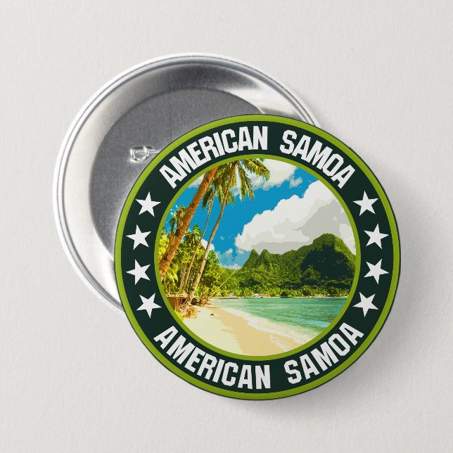 Amerikanska Samoa Knapp (Framsida & baksida)