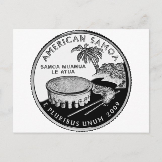 Amerikanska Samoa-kvartal Vykort (Framsida)