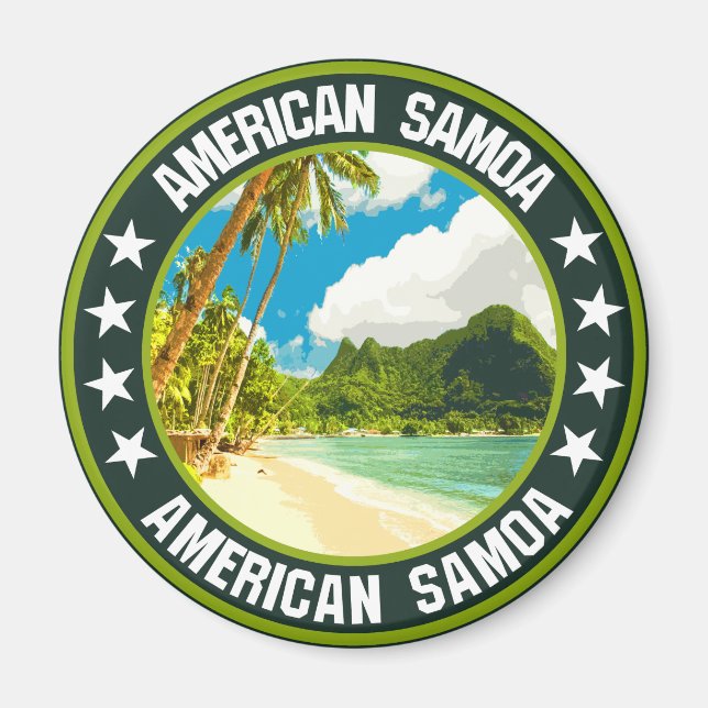 Amerikanska Samoa Magnet (Framsidan)