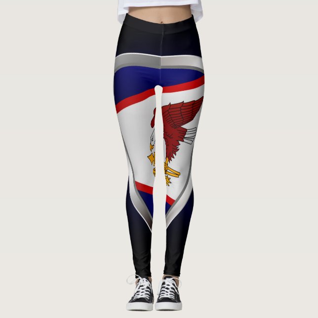 Amerikanska Samoa Metallic Emblem Leggings (Framsida)