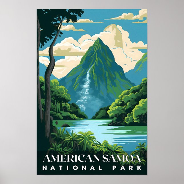 Amerikanska Samoa National Park Travel Natature Fo Poster (Framsidan)