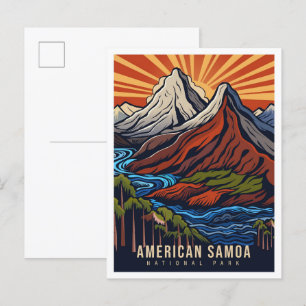 Amerikanska Samoa National Park USA Travel Vykort