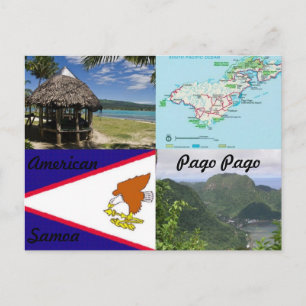 Amerikanska, Samoa, Pago Pago-vykort Vykort