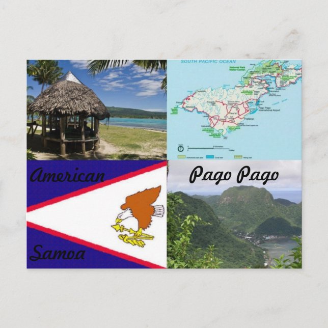Amerikanska, Samoa, Pago Pago-vykort Vykort (Framsida)