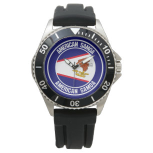 Amerikanska Samoa Round Emblem Armbandsur