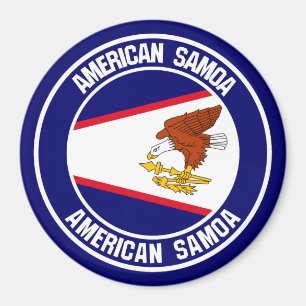 Amerikanska Samoa Round Emblem Magnet