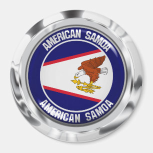 Amerikanska Samoa Round Emblem Magnet
