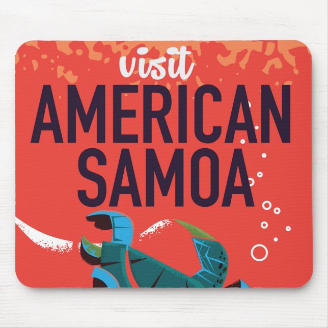 Amerikanska Samoa Vintage-reseaffisch Musmatta (Framsidan)