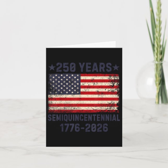 Amerikanska semifemtonårsdagen den 4 juli 2026 250 kort (Framsida)
