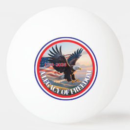 Amerikanska Semiquincentennial Vitörnad Havsörn Vi Pingisboll