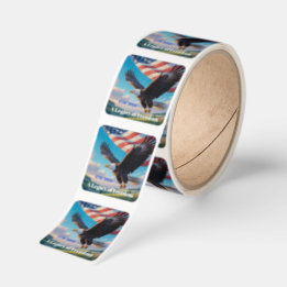 Amerikanska Semiquincentenniala Frihetsarvet Fyrkantigt Klistermärke