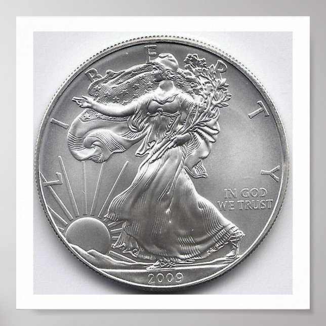 Amerikanska Silver Eagle Poster (Framsidan)