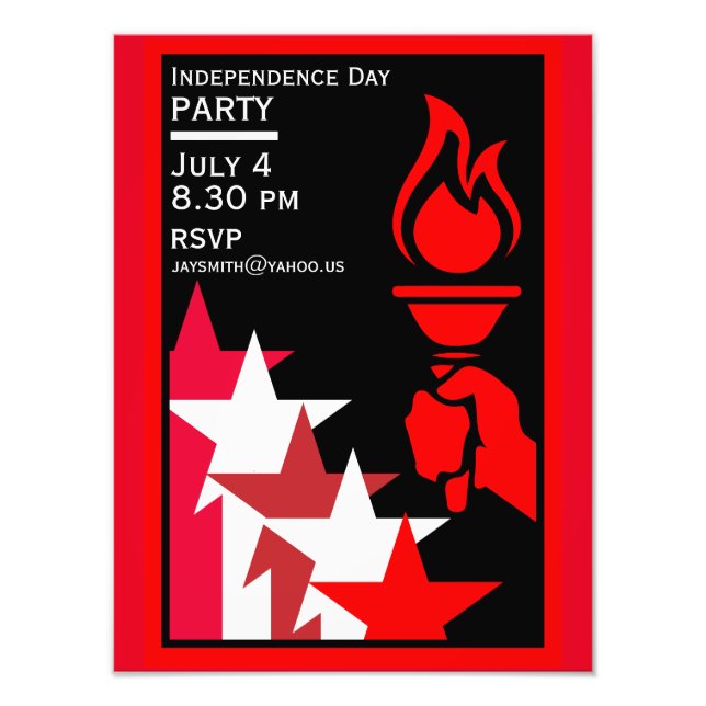 Amerikanska självständighetsdagen fototryck (Framsidan)