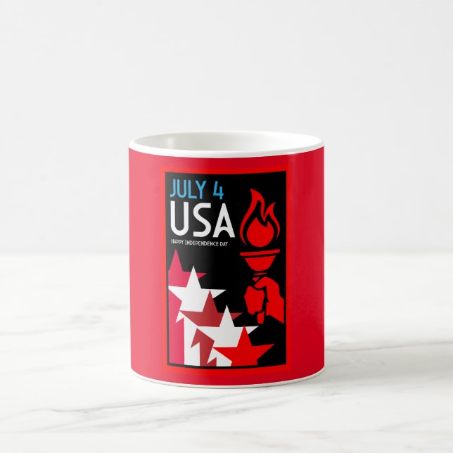 Amerikanska självständighetsdagen kaffemugg (Center)