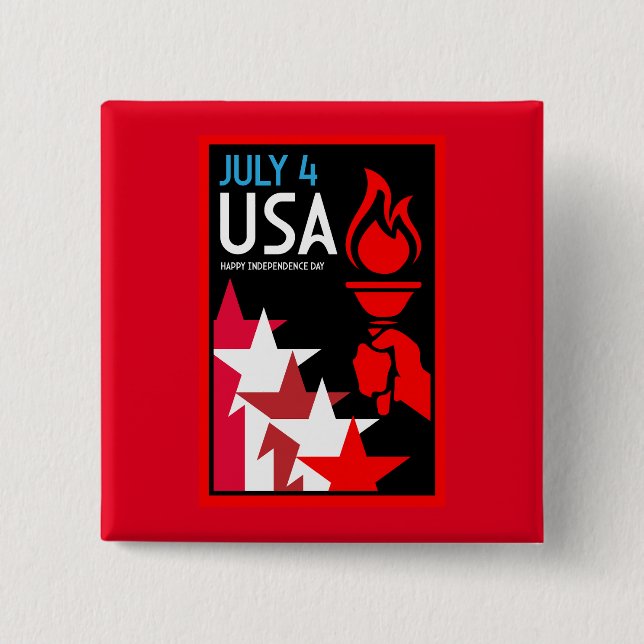 Amerikanska självständighetsdagen knapp (Framsida)