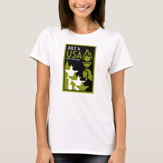 Amerikanska självständighetsdagen t shirt (Framsida)