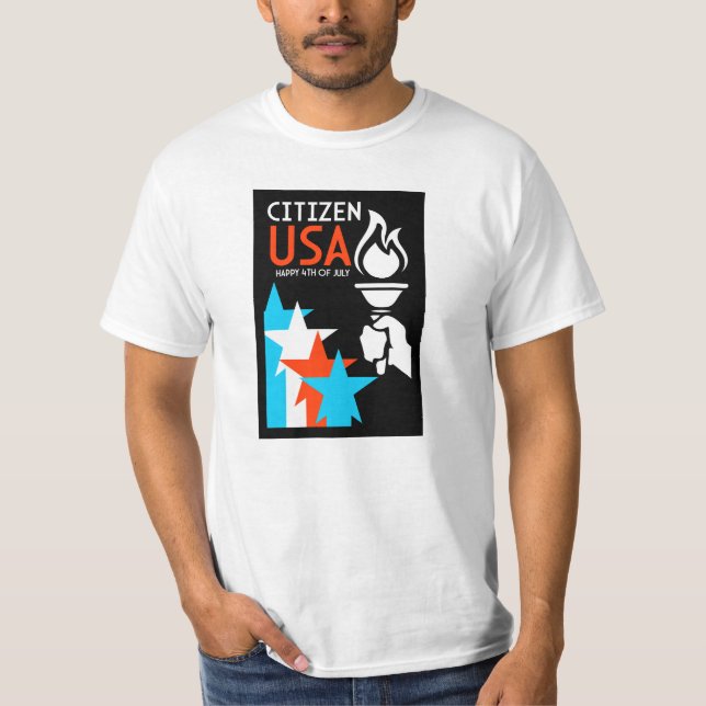 Amerikanska självständighetsdagen t shirt (Framsida)