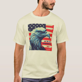 Amerikanska självständighetsdagen Vit Huvad Örn Pa T Shirt