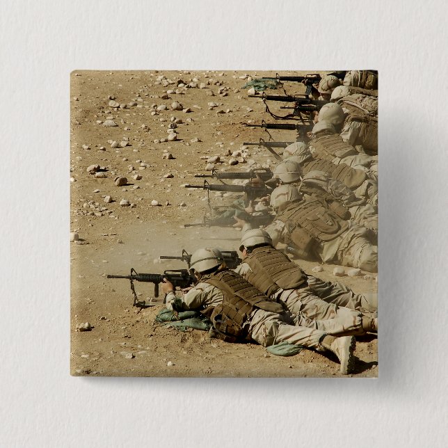 Amerikanska sjösjöar brinner M-4- och M-16A2-gevär Knapp (Framsida)