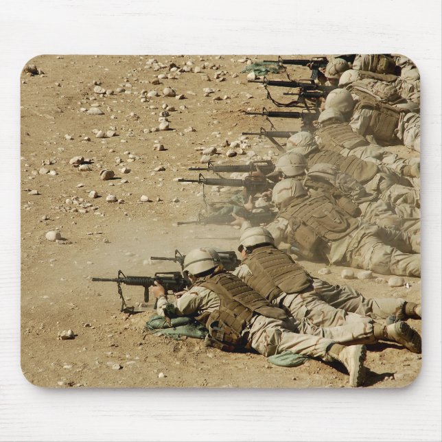 Amerikanska sjösjöar brinner M-4- och M-16A2-gevär Musmatta (Framsidan)