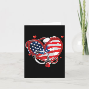 Amerikanska sjuksköterskan 4 juli Patriotic USA fl Kort