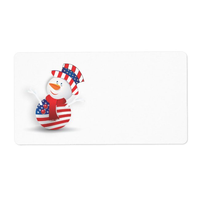 Amerikanska snögubbe fraktsedel (Framsidan)