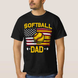 Amerikanska Softball Pappa T Shirt