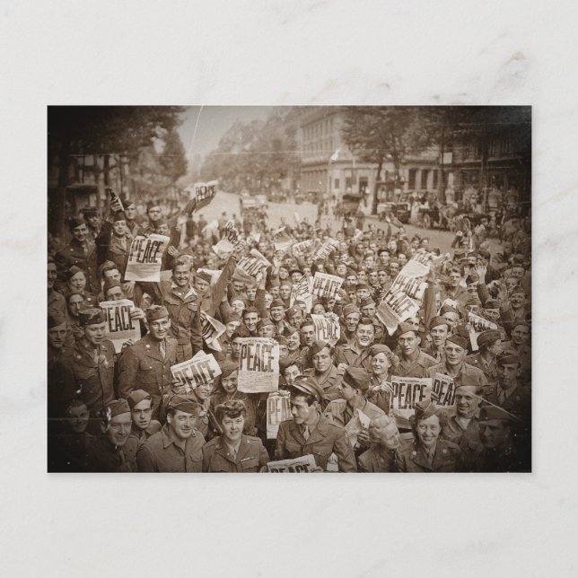 Amerikanska soldat på VJ-dagen Vykort (Framsida)