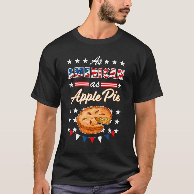 Amerikanska som Apple Paj Förenta staterna den 4 j T Shirt (Framsida)