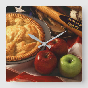 Amerikanska som Apple Paj Fyrkantig Klocka
