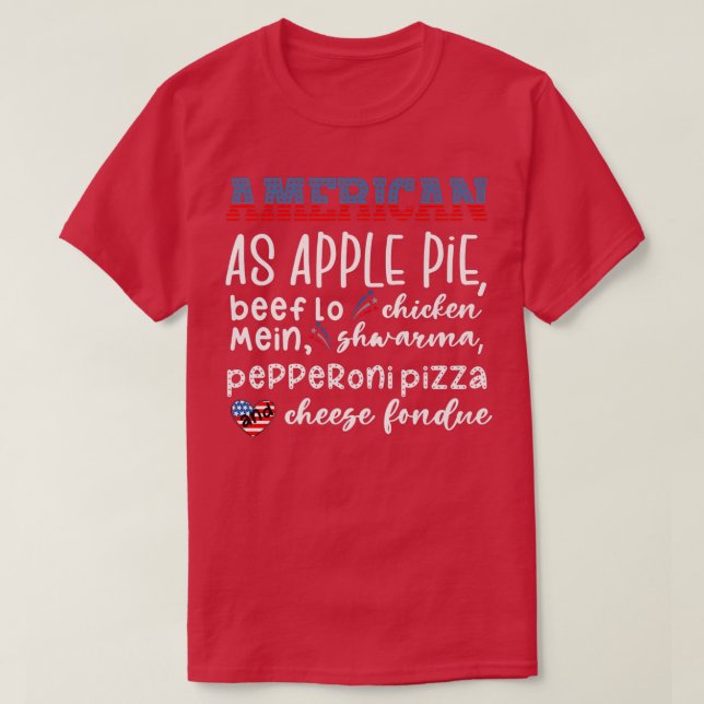 Amerikanska som Apple Paj Premium T-Shirt (Design framsida)