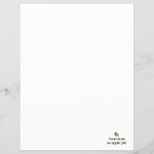 Amerikanska som Apple Paj Reklamblad (Framsidan)