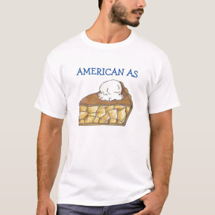 Amerikanska som Apple Paj Slice Cream 4 juli USA T-shirt