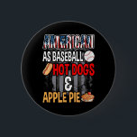 Amerikanska som Bysebyll Hotdog och Apple Paj Knapp<br><div class="desc">Amerikanska som Bysebyll Hotdog och Apple Paj</div>