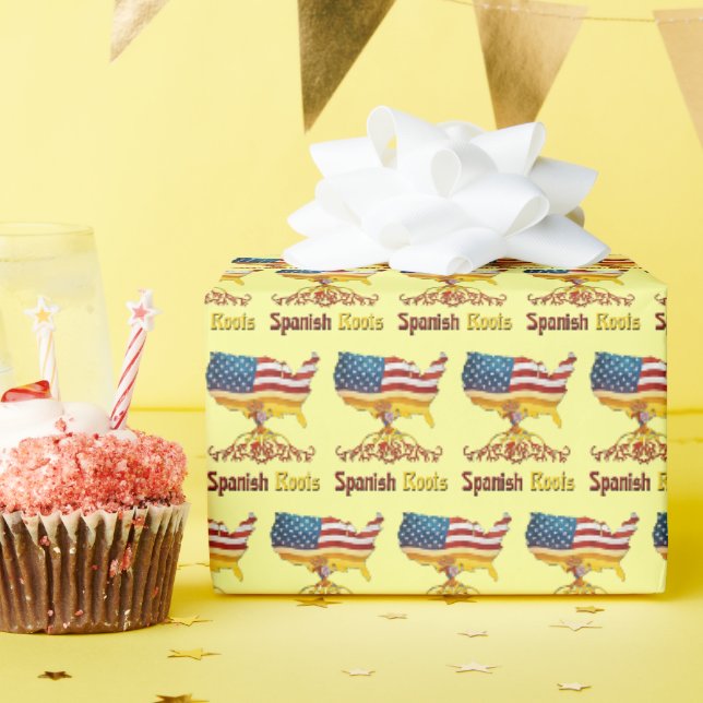 Amerikanska spanska rötter presentpapper (Födelsedagsfest)