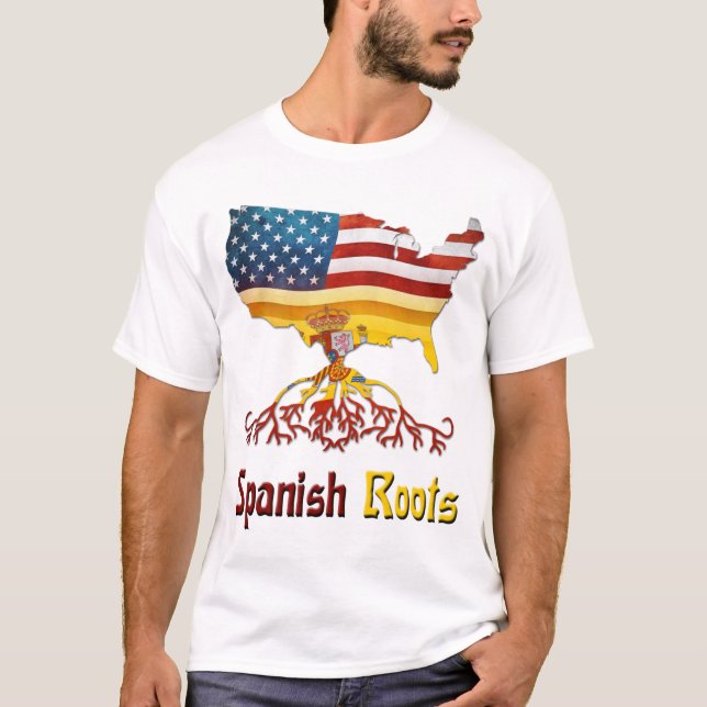 Amerikanska spanska rötter t shirt (Framsida)