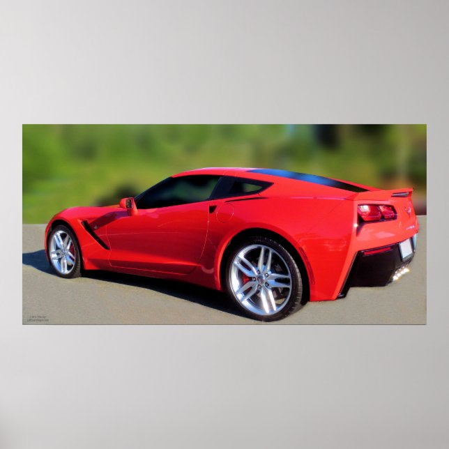 AMERIKANSKA SPORTBILDEN: CORVETTE POSTER (Framsidan)