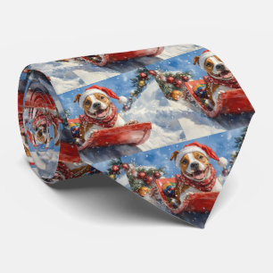 Amerikanska Stafford-shire i Sledge-julen Slips