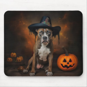 Amerikanska Staffordshire Pumpor Halloween Skräcki Musmatta