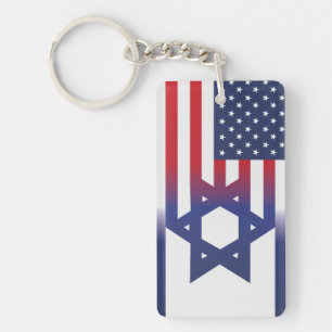 Amerikanska ställ med Israel flagga