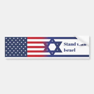 Amerikanska ställ med Israel flagga Bildekal