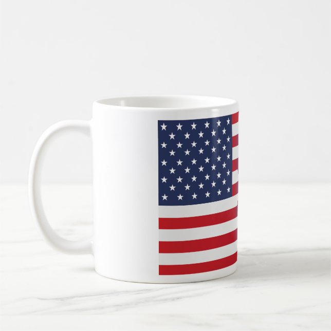 Amerikanska ställ med Israel flagga Kaffemugg (Vänster)