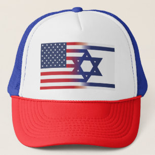 Amerikanska ställ med Israel flagga Keps