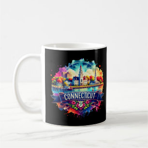 Amerikanska staten Karta s - Connecticut USA karta Kaffemugg