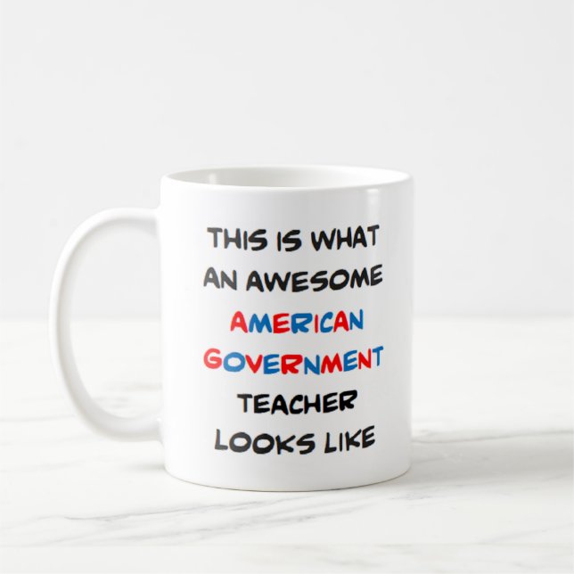 Amerikanska statslärare, fantastisk kaffemugg (Vänster)